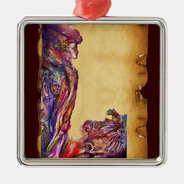 VIVIEN UND MERLIN Fantasy Ornament Aus Metall (Vorne)