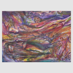 VIVIEN UND MERLIN Pink Lila Blue Fantasy Seidenpapier