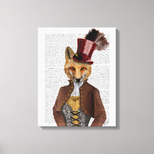 Vivienne Steampunk Fox Leinwanddruck