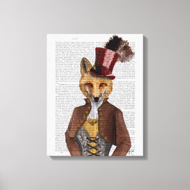 Vivienne Steampunk Fox Leinwanddruck (Vorderseite)