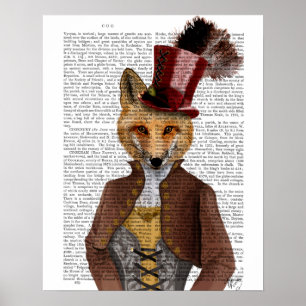 Vivienne Steampunk Fox Poster