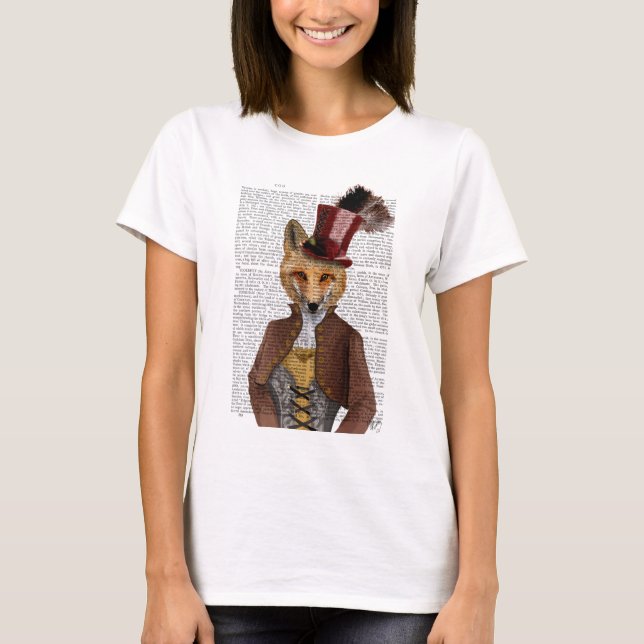 Vivienne Steampunk Fox T-Shirt (Vorderseite)