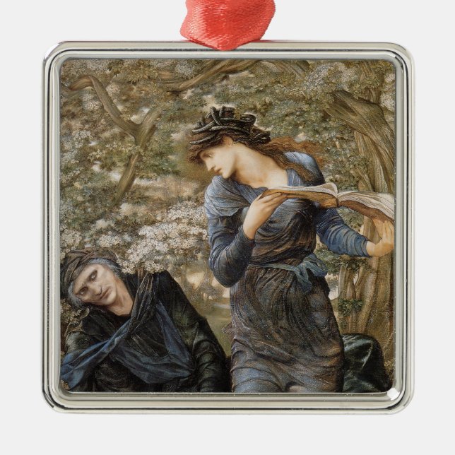Viviens Beguiling of Merlin (Edward Burne-Jones) Ornament Aus Metall (Vorne)