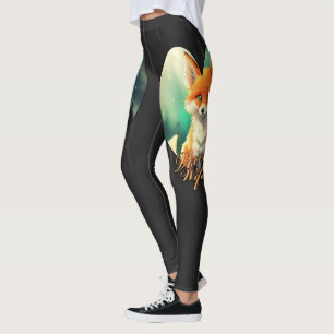 Vixen Ehefrau niedlicher Fuchs mit Staffel-Silhoue Leggings
