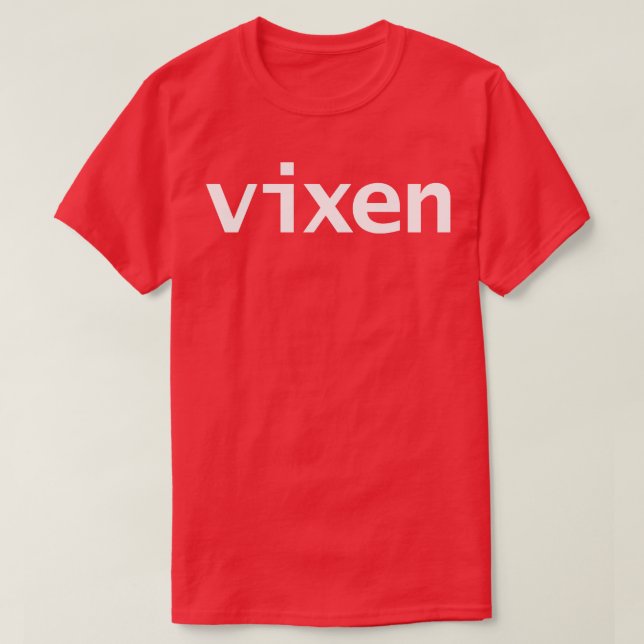 Vixen-Minimal-Typografie T-Shirt (Design vorne)