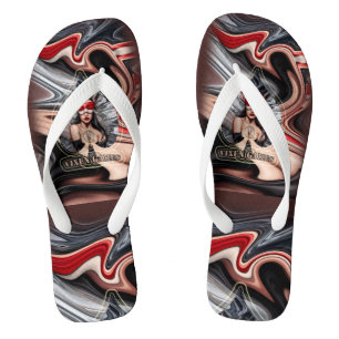 Vixen Queen of Spades Blindfaltdesign Flip Flops