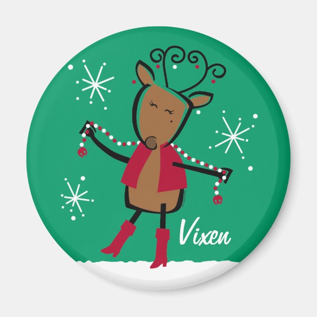 Vixen Reindeer Custom Magnet (Vorne)