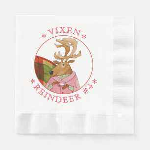 VIXEN REINDEER geprägtes Mittagspapier Napkins Serviette