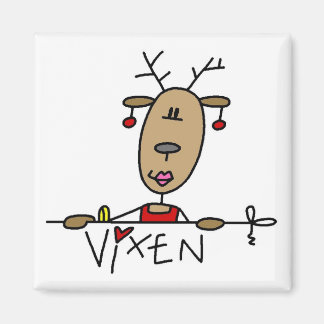 Vixen Reindeer Weihnachtsgeschenke und Geschenke Magnet