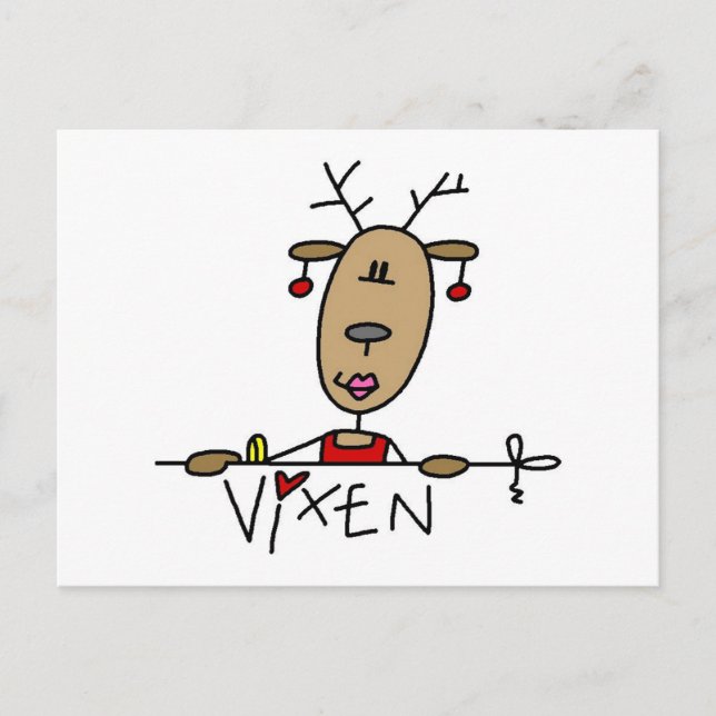 Vixen-Ren-T-Shirts und Geschenke Postkarte (Vorderseite)