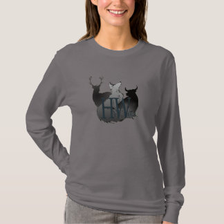 Vixen Stag und Bull HotWife künstlerische Silhouet T-Shirt