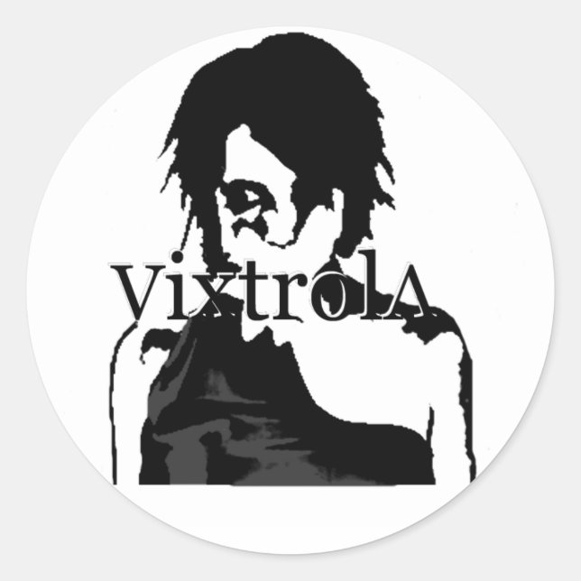 Vixtrola-Aufkleber Runder Aufkleber (Vorderseite)