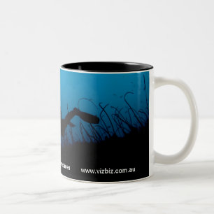 VizBiz - Fotografie-Taucher-Tasse Zweifarbige Tasse
