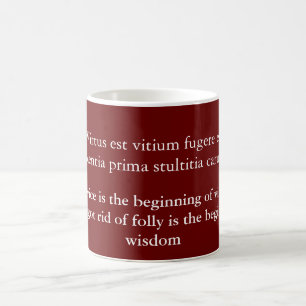 Vize und Tugend, Zitat von Horace Kaffeetasse