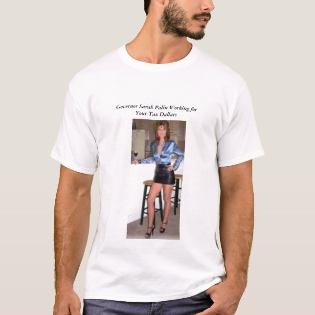 Vizepräsident 2, Gouverneur Sarah arbeitender T-Shirt (Vorderseite)