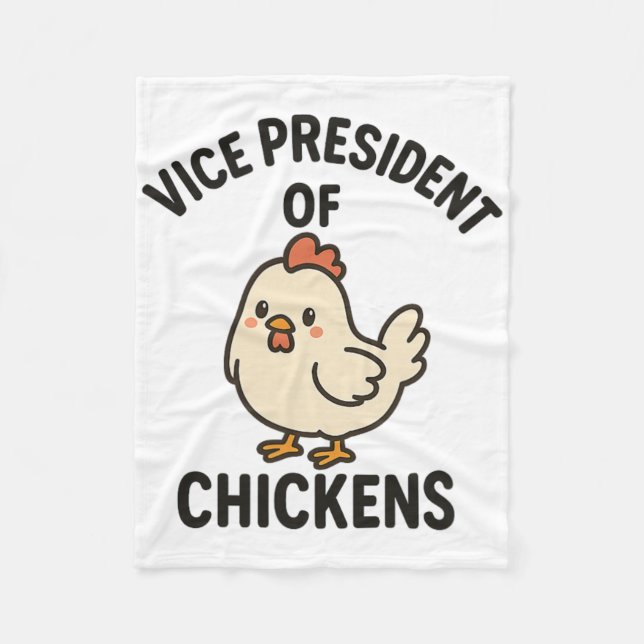 Vizepräsident der Hühner Vp der Hühner  Fleecedecke (Vorderseite)