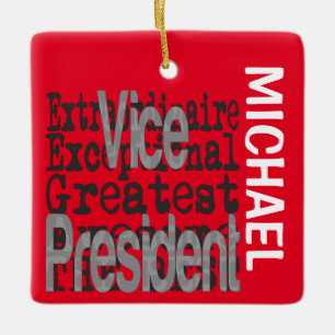 Vizepräsident Extraordinaire CUSTOM Keramikornament