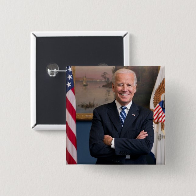 Vizepräsident Joe Biden während der Präsidentschaf Button (Vorne & Hinten)