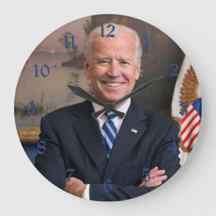 Vizepräsident Joe Biden während der Präsidentschaf Große Wanduhr