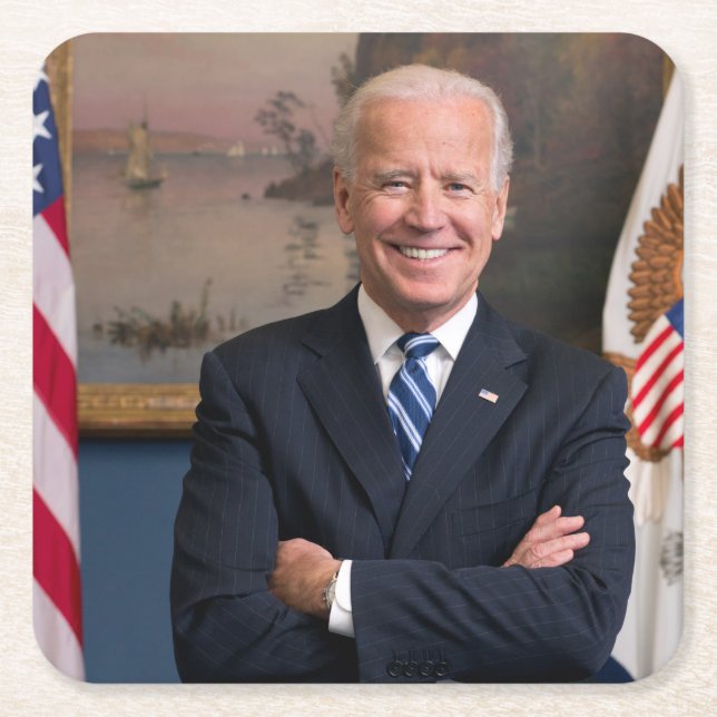 Vizepräsident Joe Biden während der Präsidentschaf Rechteckiger Pappuntersetzer (Vorderseite)