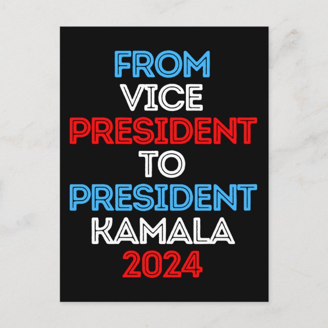 Vizepräsident Kamala 2024 Vizepräsident Ka Feiertagspostkarte (Vorderseite)