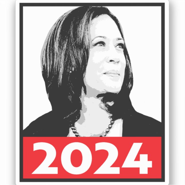 Vizepräsident Kamala Harris Graffiti Portrait Aufkleber (Vorderseite)