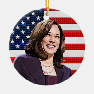 Vizepräsident Kamala Harris Keepake Souvenir Keramik Ornament