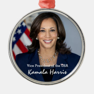 Vizepräsident Kamala Harris Metal Ornament Aus Metall