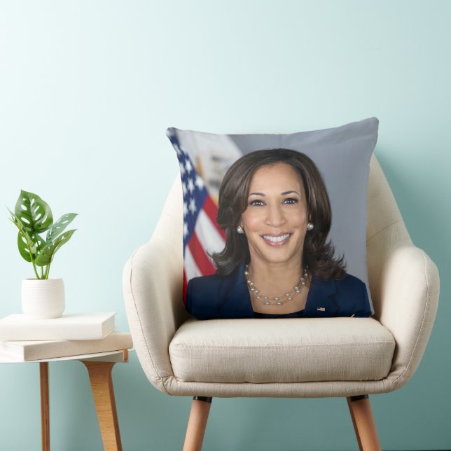 Vizepräsident Kamala Harris Offizielles Foto Kissen (Stuhl )