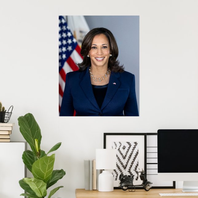 Vizepräsident Kamala Harris Offizielles Foto Poster (Heimbüro)