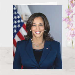 Vizepräsident Kamala Harris Portrait Birthday Karte