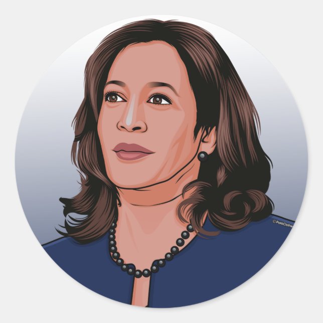 Vizepräsident Kamala Harris Runder Aufkleber (Vorderseite)