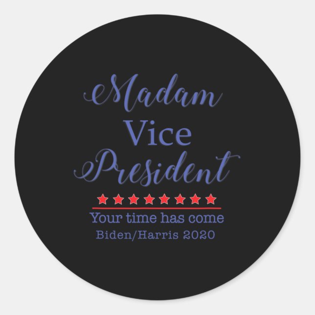 Vizepräsident Kamala Harris Runder Aufkleber (Vorderseite)