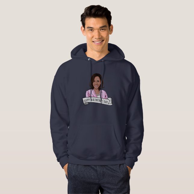 Vizepräsident Kamala Harris Valentine's Day Hoodie (Vorne ganz)