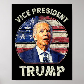 Vizepräsident Trump Us-Flagge Biden 2024 Wahl M Poster