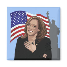 Vizepremierminister Kamala Harris Flaggenstatue