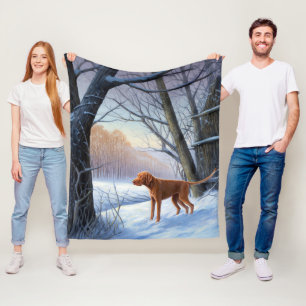 Vizla Lass es schneien Weihnachten Fleecedecke
