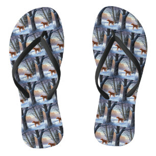 Vizla Lass es schneien Weihnachten Flip Flops
