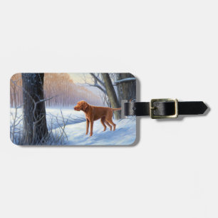 Vizla Lass es schneien Weihnachten Gepäckanhänger