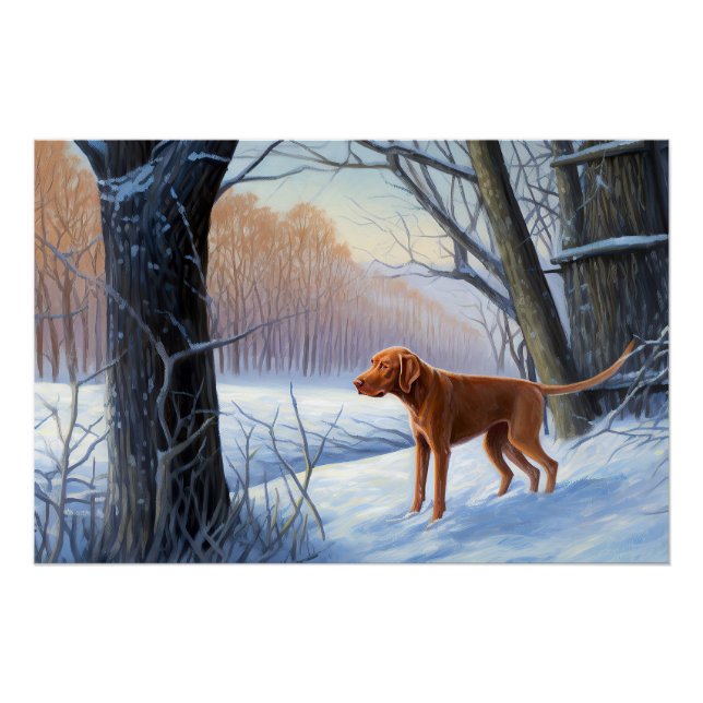 Vizla Let It Snow Weihnachten Poster (Vorderseite)