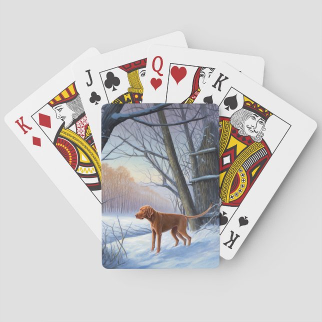 Vizla Let It Snow Weihnachten Spielkarten (Rückseite)