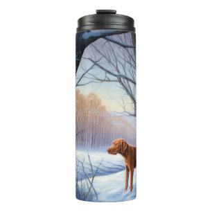 Vizla Let It Snow Weihnachten Thermosbecher