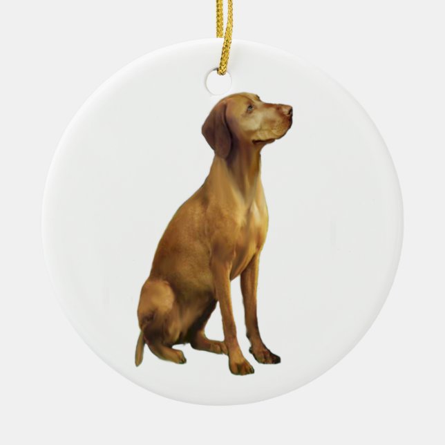 Vizsla (A) Keramik Ornament (Vorne)
