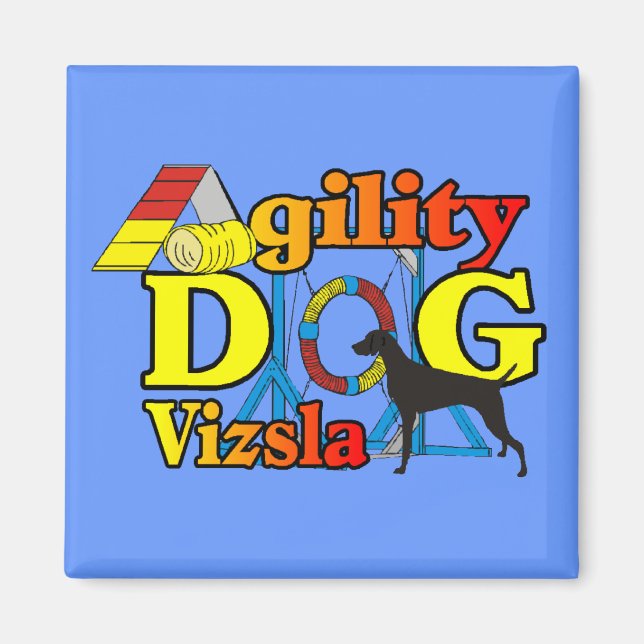 Vizsla Agility Shirts Geschenke Magnet (Vorne)