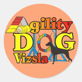 Vizsla Agility Shirts Geschenke Runder Aufkleber