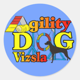 Vizsla Agility Shirts Geschenke Runder Aufkleber