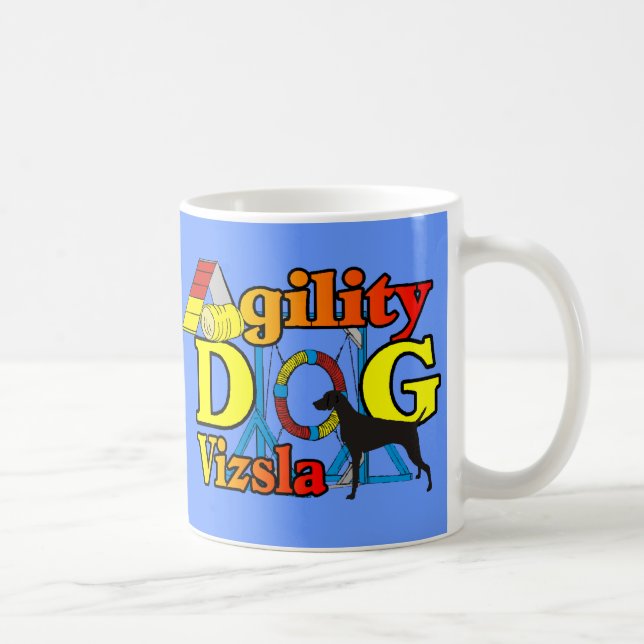 Vizsla Agility Shirts Geschenke Tasse (Rechts)