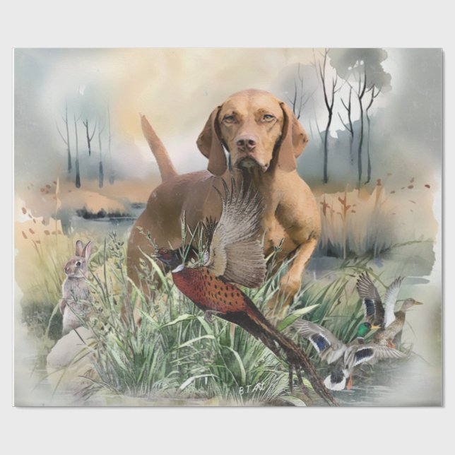 Vizsla, Art Geschenkpapier (Flach)