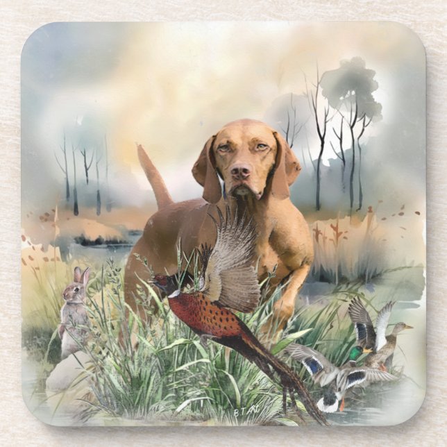 Vizsla, Art Getränkeuntersetzer (Vorderseite)