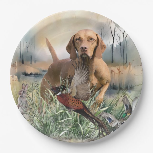 Vizsla, Art Pappteller (Vorderseite)